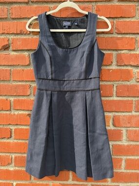 Jack Wills Navy Textured Sleeveless Dress